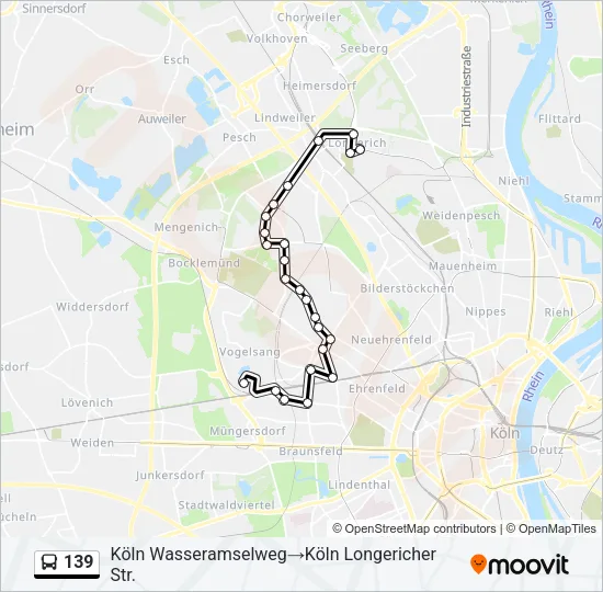 139 Bus Line Map