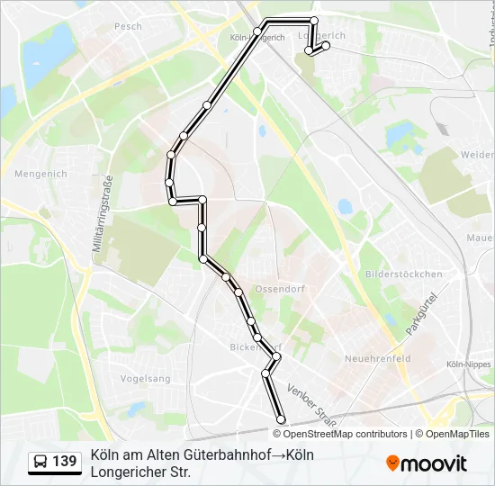 139 Bus Line Map