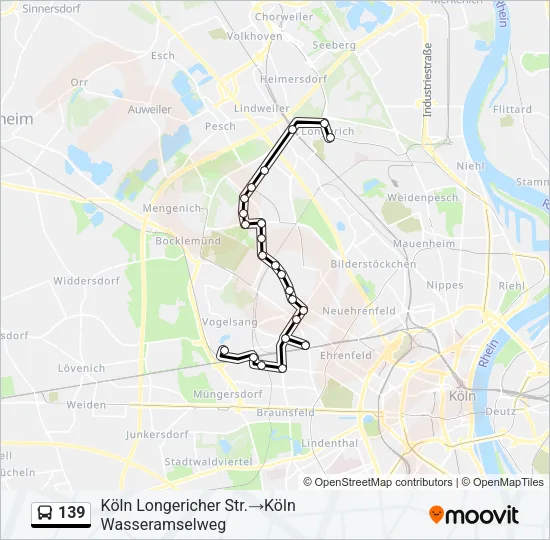 139 Bus Line Map