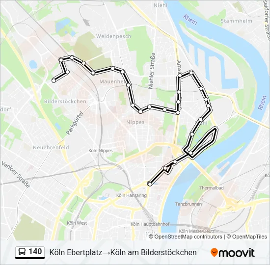 140 Bus Line Map