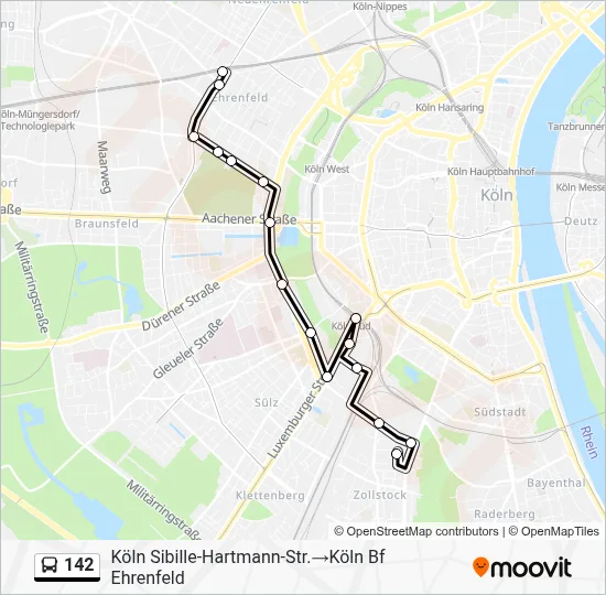 142 Bus Line Map