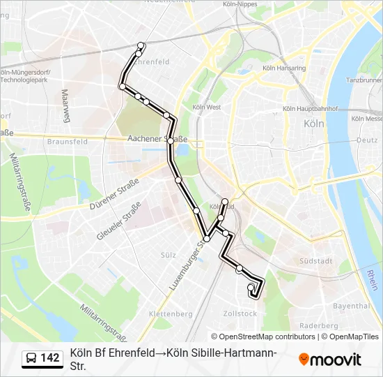 142 Bus Line Map