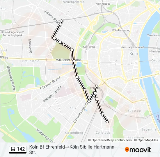 142 Bus Line Map