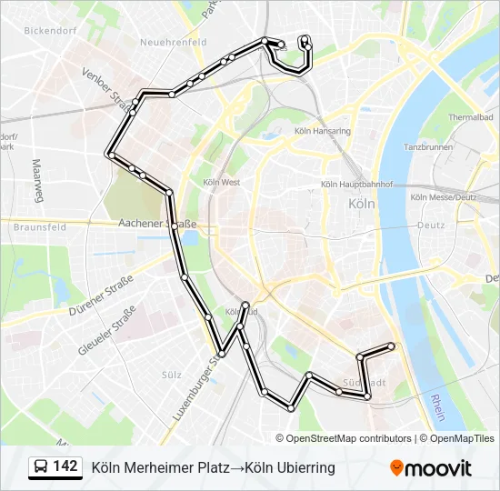 142 Bus Line Map