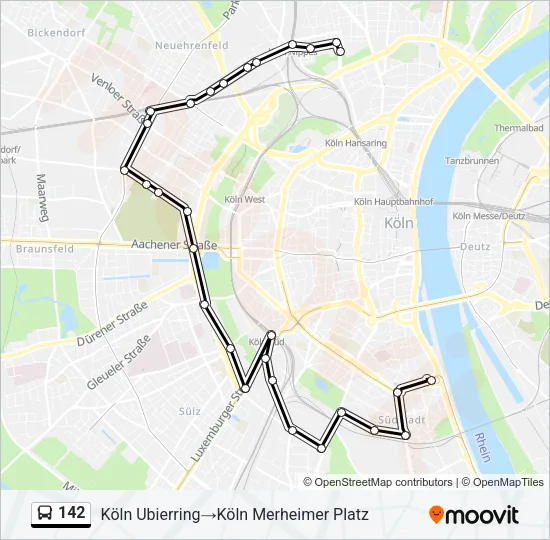 142 Bus Line Map