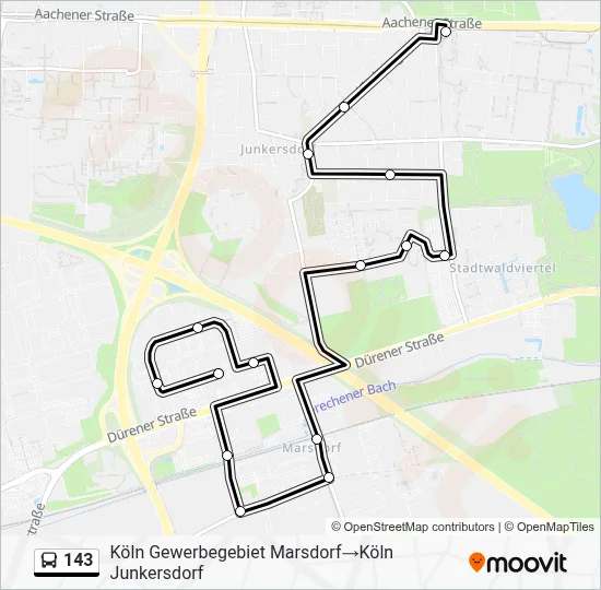 143 Bus Line Map