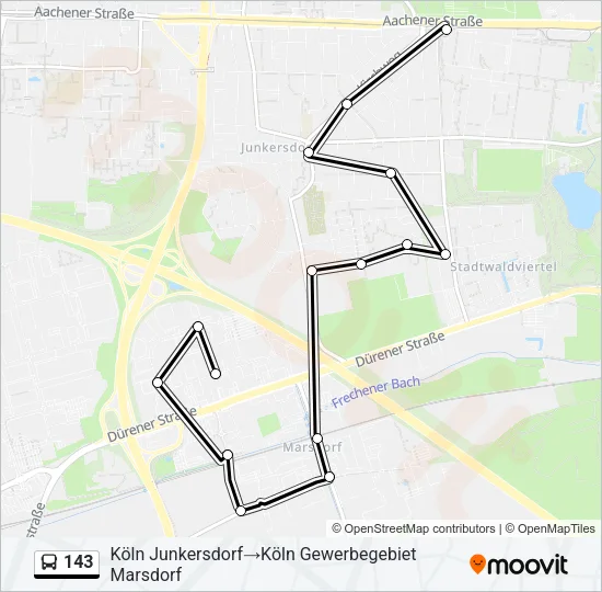 143 Bus Line Map