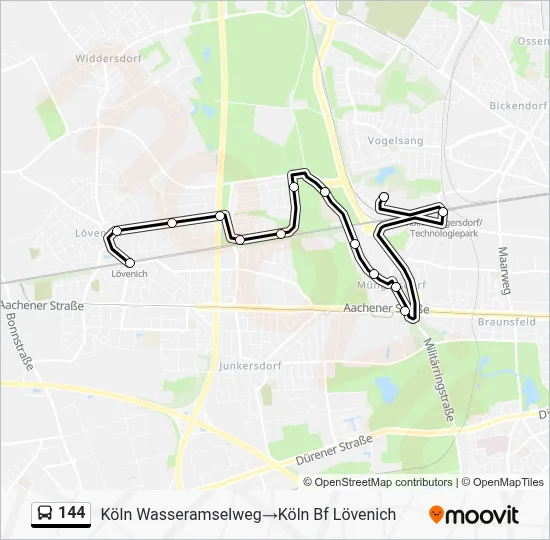 144 Bus Line Map