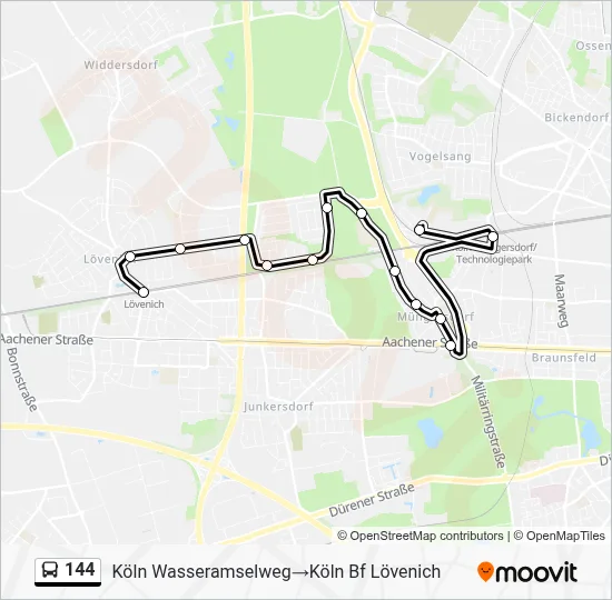 144 Bus Line Map