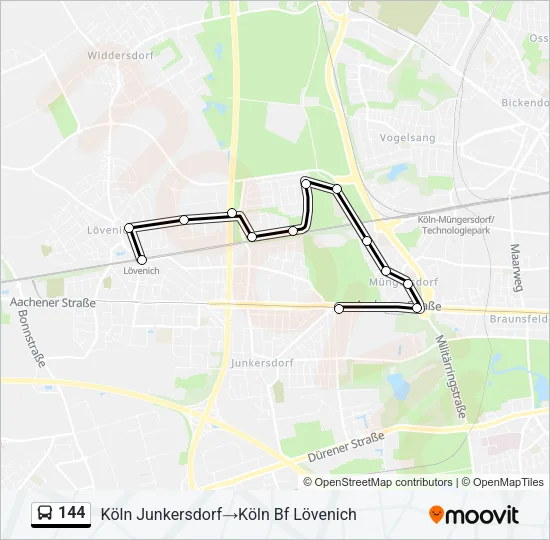 144 Bus Line Map