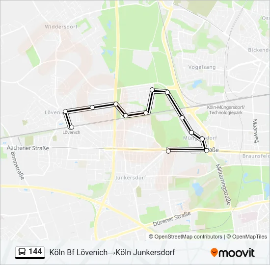 144 Bus Line Map