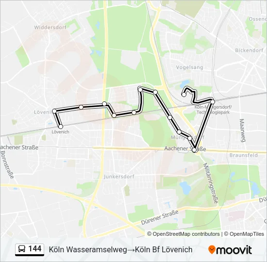 144 Bus Line Map