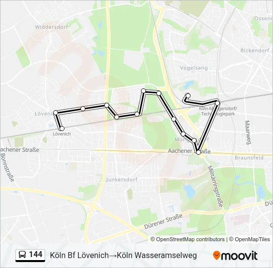 144 Bus Line Map