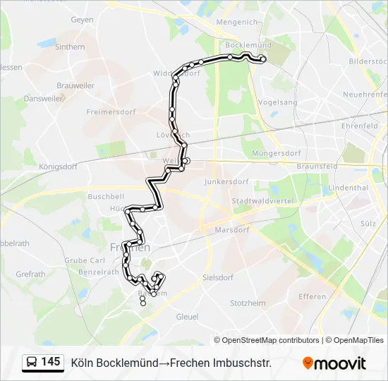 145 Bus Line Map