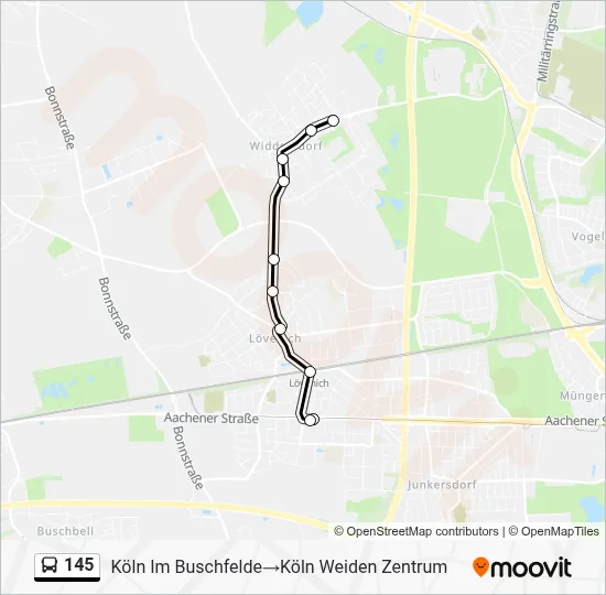 145 Bus Line Map