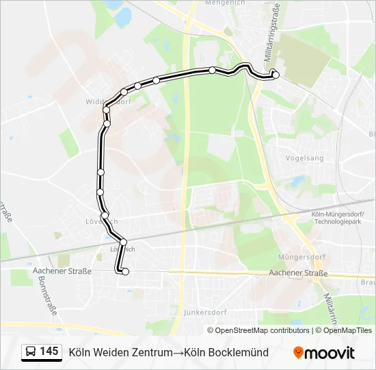 145 Bus Line Map