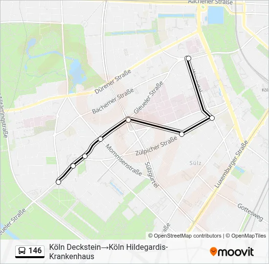 Buslinie 146 Karte