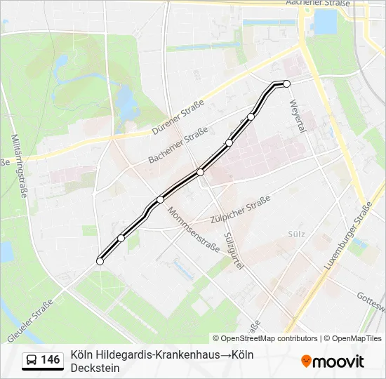 146 Bus Line Map