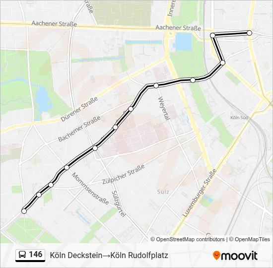 146 Bus Line Map