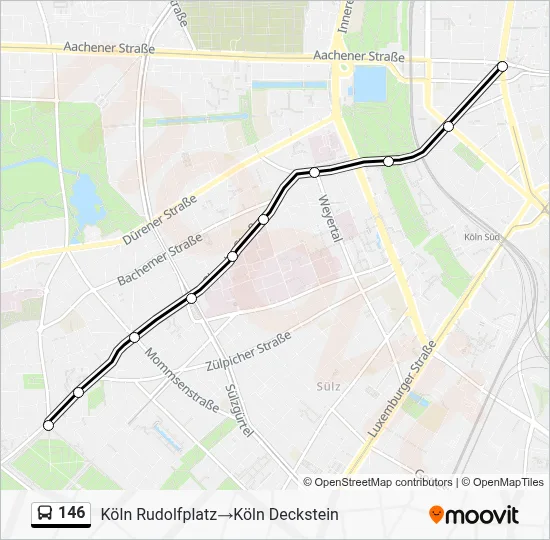 146 Bus Line Map