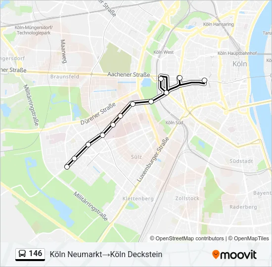 146 Bus Line Map