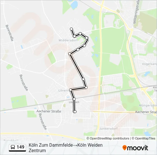 149 Bus Line Map