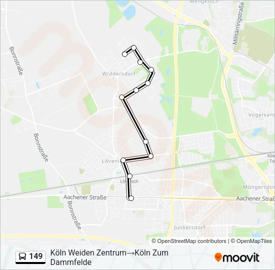 149 Bus Line Map