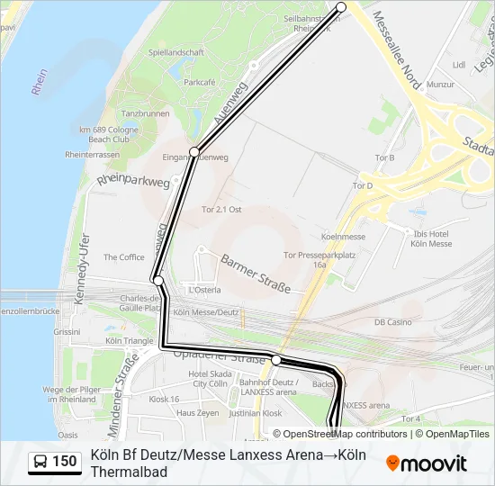150 Bus Line Map