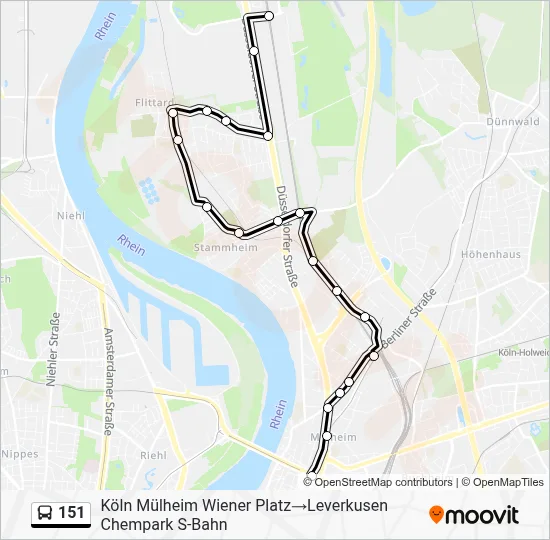 151 Bus Line Map
