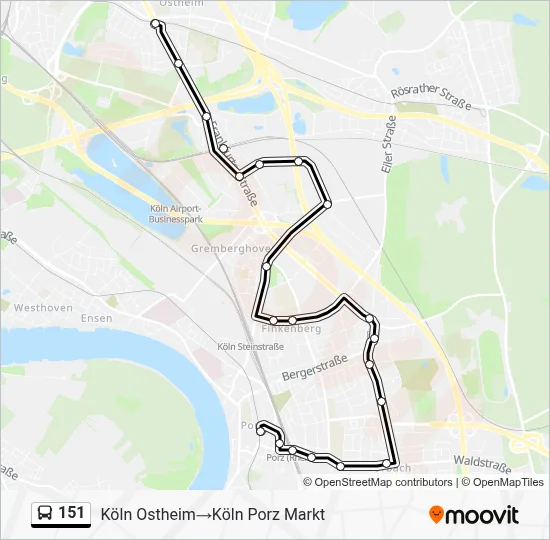 151 Bus Line Map