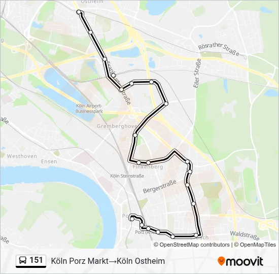 151 Bus Line Map