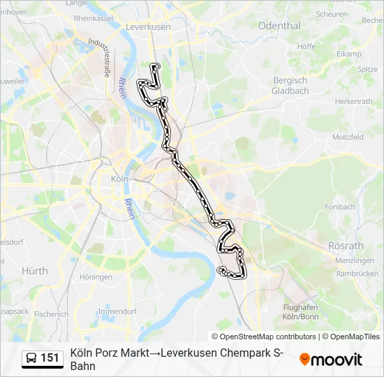 151 Bus Line Map