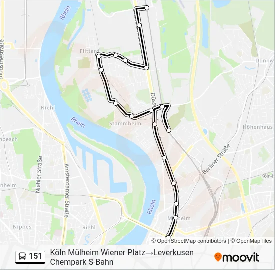 151 Bus Line Map