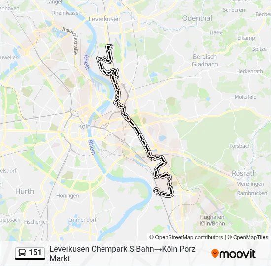 151 Bus Line Map