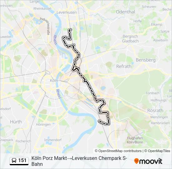 151 Bus Line Map