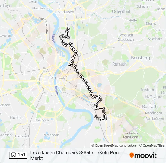 151 Bus Line Map