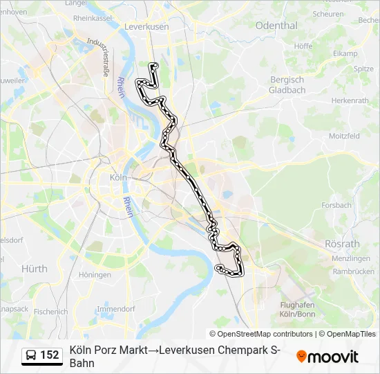 152 Bus Line Map