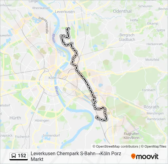 152 Bus Line Map