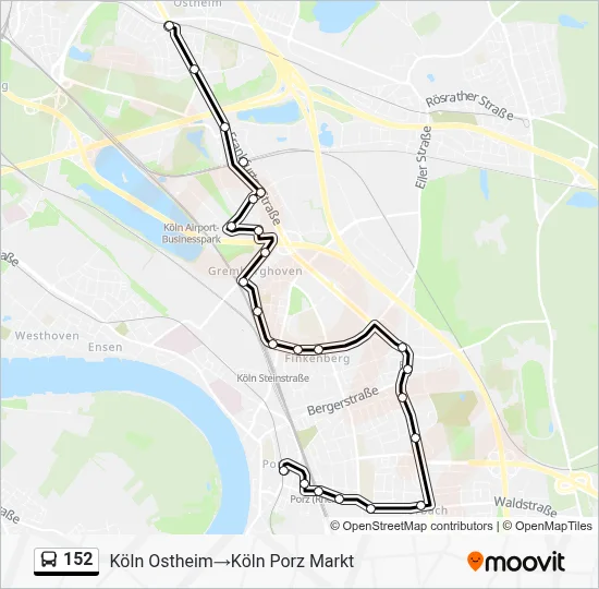 152 Bus Line Map