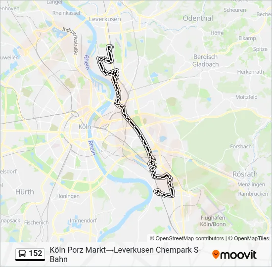 152 Bus Line Map