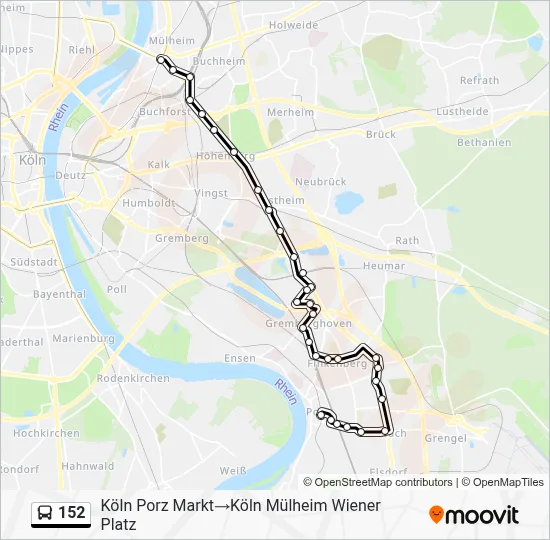 152 Bus Line Map