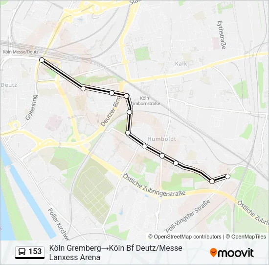 153 Bus Line Map