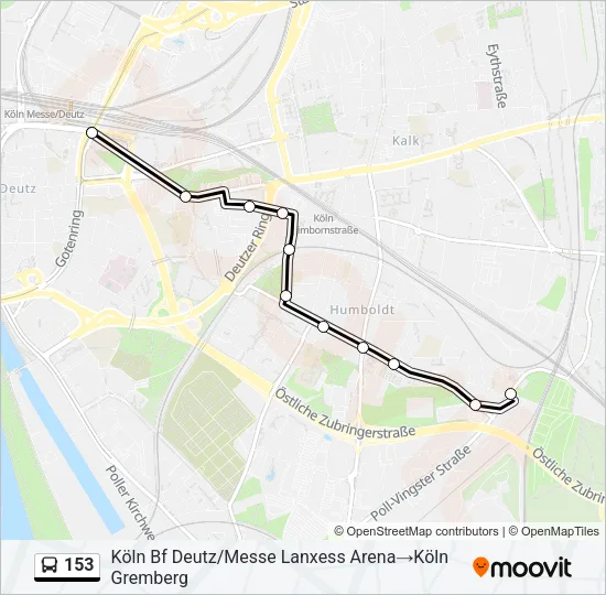153 Bus Line Map