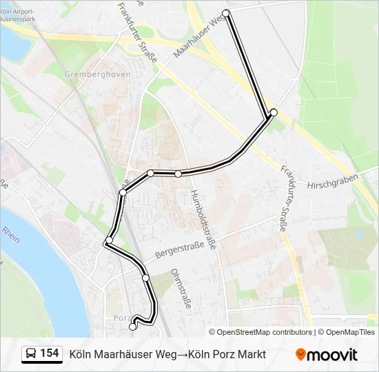 154 Bus Line Map