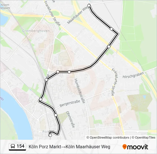 154 Bus Line Map