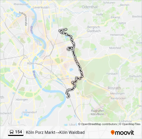 154 Bus Line Map