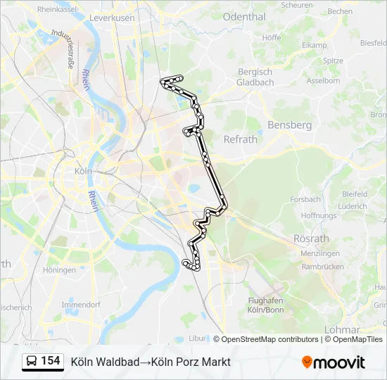 154 Bus Line Map