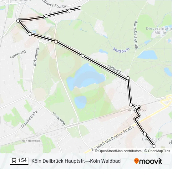 154 Bus Line Map