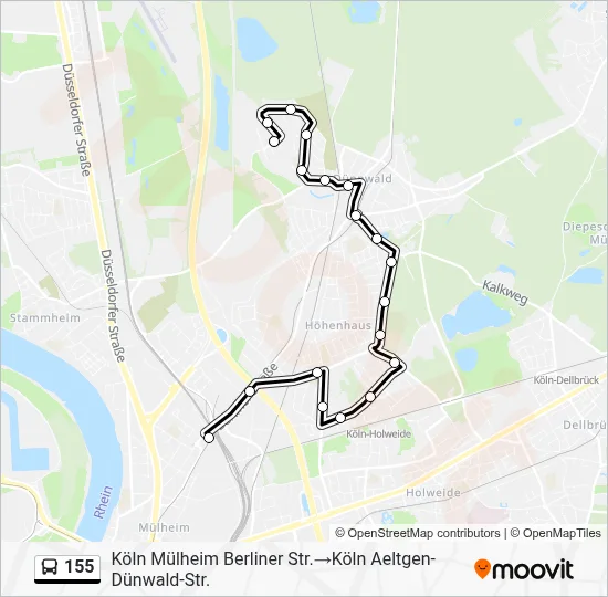 155 Bus Line Map