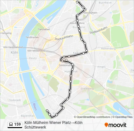 159 Bus Line Map
